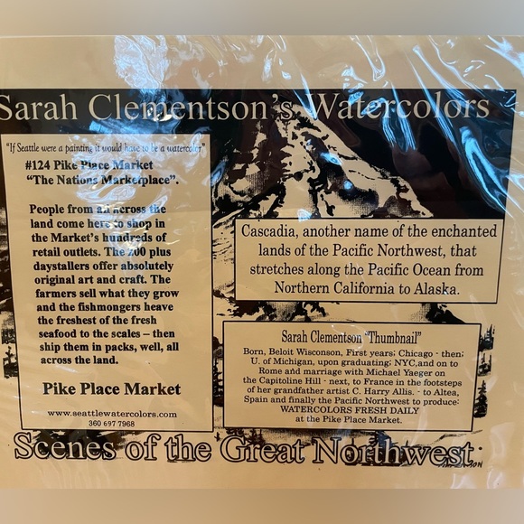 Sarah Clementson Yaeger - PRINT #124 Pike Place Market - numbered 1,392/2000 - Picture 8 of 9